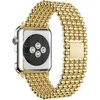 Bracelet en acier inoxydable pour Apple Watch Ultra 49mm Bande 41mm 45mm 40mm 44mm 38mm 42mm 5 Perles Style Ceinture en métal Bracelet iWatch série 8 7 5 3 4 se 6 bandes