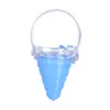 16pcs Plastic Clear Candy Box Ice Cream Shape Favor Holders Transparent Gift Boxes Wedding Party Wrap
