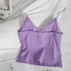 Sommer Camis Kurze Tops Mode mit Brustpolster Kurze Studentenweste Korean Slim Pure Color Sling Neckholder Für Damen Flut 210420