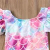 Hot Kids Pasgeboren Baby Meisjes Schattig Tankini 2019 Ruches Backless Beachwear Bodysuits Infantil One Piece Badpak Badpak 1263 Z2