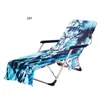 넥타이 염료 해변 의자 덮개 사이드 포켓이 달린 다채로운 chaise 라운지 수건 일광욕을위한 일광욕 가든 yl598