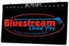 TC1217 Bluestream Clean Pro Pressure Washing Services Lichtschild, zweifarbige 3D-Gravur