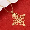 Collane con ciondolo croce color oro alla moda etiope per gioielli con ciondolo a catena croce da donna
