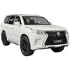 New 132 Lexus LX570 Alloy Pull Back Car Model Diecast Metal Toy Vehicles With Sound Light 6 open Doors For Kids gift