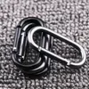 Ovale Karabiner-Karabinerhaken aus Aluminiumlegierung, 50 x 25 mm, in Schwarz und Grau, für Wasserflaschenschlüssel, landwirtschaftlicher Haken für den täglichen Gebrauch, DH8687