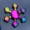 Trottola colorata in lega di zinco Fidget Spinner Wheels Gyro Toys Cuscinetto in metallo Rainbow Hand Spinners Focus Giocattolo anti-ansia Allevia lo stress Adulto DHL