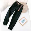 Korean Mom Jeans Women With Belt Autumn Winter Harem Denim Pants Female High Waist Boyfrind White Black 210421