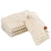9 * 14 cm de algodão linho saco de sabão scrubbers Tipo de boca do feixe de proteção ambiental Foraming líquido rrf13860