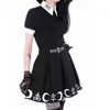 Ведьма луна напечатана хараджуку панк рок готические летние женщины юбки высокая талия мини юбка плиссированная мини юбка для готических девушек 210412