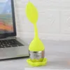 Infusori per tè in silicone con foglie creative in acciaio inossidabile 304 che perdono filtro per teiera in vetro ceramica con filtro per tè