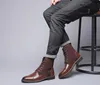 luxurys Man's Leather Boot Winter Wool Shoes Inner Anti slip Father Ankle Boots Waterproof Man Snow Dress Shoe
