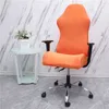 La chaise de jeu élastique de couleur unie couvre le bureau moderne tournant l'ordinateur anti-sale cas de siège amovible housse de chaise 211116