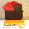 Neueste Luxurys Designer Handtaschen Geldbeutel Taschen Mode Frauen Umhängetaschen hochwertige dreiteilige Kombinationstaschen mit Box 774