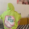 Sweats à capuche pour femmes Sweat-shirts Real S Cake Flowers Loose And Lazy Style Top Fluorescent.Kio