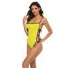 2021 Kobieta strój kąpielowy Europejski i Amerykański Trójkąt Jeden-Ciała Odchudzanie Show Cienkie białe żółte kolory wiosna
