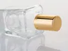 Bouteilles à rouleaux d'huile essentielle en verre transparent de 15 ML parfums d'aromathérapie baumes à lèvres rouler sur des bouteilles avec bouchon en argent doré