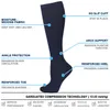 Pończochy kompresyjne Mężczyźni Kobiety Wędrówki Skarpety do biegania 15-25 MMHG Varicose Veins Marathon Sports Sock Sock Support