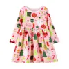Jumping Meters Long Sleeve for Autumn Spring Children Girls Animals Cotton Fashion Party Dresses Kids Clothing 210529