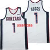 2021 Jalen Suggs College Basketball Jersey 2 Drew Timme 24 Corey Kispert Gonzaga Men's All Stitched White Size S-XXXL