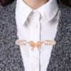 Pins, Brooches 3 Colors Charm Bowknot Duck Collar Clip Women Cardigan Sweater Shawl Blouse Shirt Clasps Clothing Jewelry