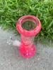 2022 25 cm 10 Zoll Premium Multi Color Glow in der dunklen Rosa-Hukahn-Wasserrohr-Bong-Glasbongs mit 18-mm-Tültrahme und Schüssel