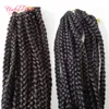 ombre bug Noël 24" 3s boîte tresses synthétique tressage cheveux crochet tresses extensions de cheveux pour les femmes torsion dreads jumbo jante collection