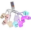 Hallowee Ghost Lights String 2.5M 10 Scary Skull Lantern Light Chains Lamp Warm White Colorful Colors Battery Power Indoor Light Party Home Decor G75VYDQ