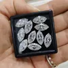 LotusMaple 0,1CT - 3CT Свободный Moissanite Marquise Cut Diamond Real D Color Crolity Clare Share Сертифицированный камень ручной работы дает бесплатный сертификат GRA