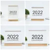 Simple 2022 Desk Calendar Creative Desktop Ornaments Portable Work Note Calendars New Year Planner Daily Scheduler School Office Customizable HY0098