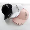 Creative Street Piercing Ring Baseball Cap Punk Hip Hop Caps Cotton Adult Casual Solid Adjustable Unisex Snapback