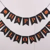 Lycklig Halloween Banner Flaggor Dekorationer Pumpa Banners Garland Dörr Garden Foto Props Hängande Party Supplies