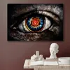 モダンな装飾的なポスタープリント人間の目の絵の抽象的なキャンバスアートの壁写真リビングルームクアドロスの装飾