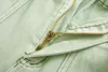 Sonbahar Fermuar Fly Vintage Kot Çiçek Tomurcuk Bel Gevşek Ince Kot kadın Cep Yüksek Bel Uzun Harem Pantolon Moda 210514