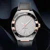 Relojes de pulsera Diseño de lujo Relojes automáticos para hombres Zafiro Azul Banda de goma Hombre Reloj de pulsera mecánico Marca superior Reloj masculino 206N