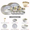 Dinnerware Sets 29/43-Pieces 4/6 Person Use Tableware Plates And Bowls Set Ceramic Dishes For Restaurant El