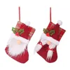 H056 Moda de Natal 3d Gnome Sock Sock Presente Saco de Doces para Lareira Pendurar