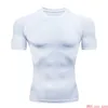 Tops masculinos camisetas fitness camisa de manga curta cor sólida t-shirt collants respirável bodybuilding roupas muscular camisa 210714