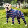 4 Colors Fleece Dog Clothes Winter Long Neck Collar Dog Overalls Jacket For Large Dogs Alaskan Malamut Warm Coat Jumpsuit Romper 211106