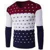 Hommes SweatersAutomne Mode Casual Bande Couleur Bloc Tricots Jumper Pull Pull Vente Matériel Coton Pulls Pour Hommes 2022 Hommes