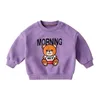 Spring Automne Sweater Unicorn Top Dessin animé Enfants Vêtements Pour Enfants Filles Baby Sweat Sweatshirts Coréen Vêtements 211110