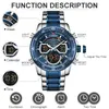 NAVIFORCE Mens Watches Luxury Brand Fashion Quartz Watch Men Waterproof Sports Wristwatch Chronograph Clock Relogio Masculino 210517