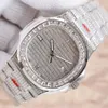 Mens Watch Full Diamond Watches Fully Automatic Mechanical Business Wristwatches Stainless Steel Strap Sapphire Waterproof Montre De Luxe