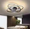 Modern bedroom decor led ceiling fan light lamp dining fans with lights remote control lamps for living room