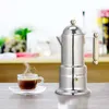 Moka Coffee Maker Heatable Pot Portable Espresso Kettle Stainless Steel Filter Italian Percolator Tool 210423