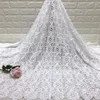 Klädtyg Vit spetssladd för nigerianskt parti Guipure Dentelle Tissu Mesh Swiss Voile Wholesale 5yard/Set L1601-