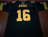 Özel Erkekler Hamilton Tiger-Cats #16 Brandon Banks Gerçek Full Nakış Koleji Jersey Boyut S-6XL veya özel herhangi bir isim veya numara jersey