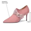 ALLBITEFO bow-knot design fashion women heels shoes soft sheepskin genuine leather high heel shoes ladies party wedding shoes 210611