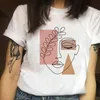 美しいジオメトリプリントTシャツ女性90年代グラフィックTシャツ原宿トップスティーかわいい半袖動物2021カジュアル女性Tシャツx0628