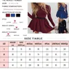 Casual Dresses 2022 Solid Women Long Sleeve Fleared Dress High midje Mini Spring Autumn Classic Ladies Slim Pleated