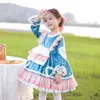 Robe espagnole de velours de fille infantile robe de bal de princesse lolita pour bébé filles année de Noël robe enfants robes de boutique 210615